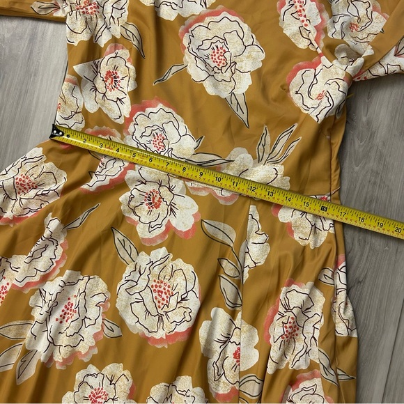 Joyfolie Floral Maxi Dress Long Sleeve Open Back Bohemian Cottagecore Size XL - Picture 8 of 13